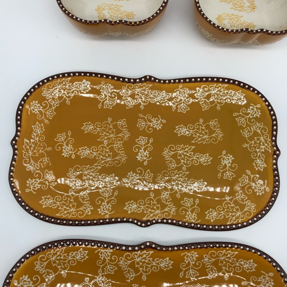 Temp-tations Floral Lace Fall soup bowl and plate. Set of 2 - Picture 5 of 12